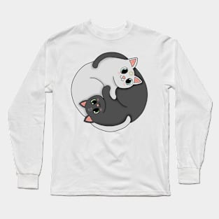 Yin yang cat Long Sleeve T-Shirt